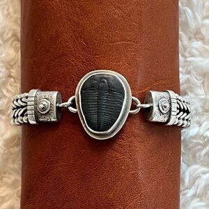 Sterling Silver Bracelet w/ Trilobite Focal
